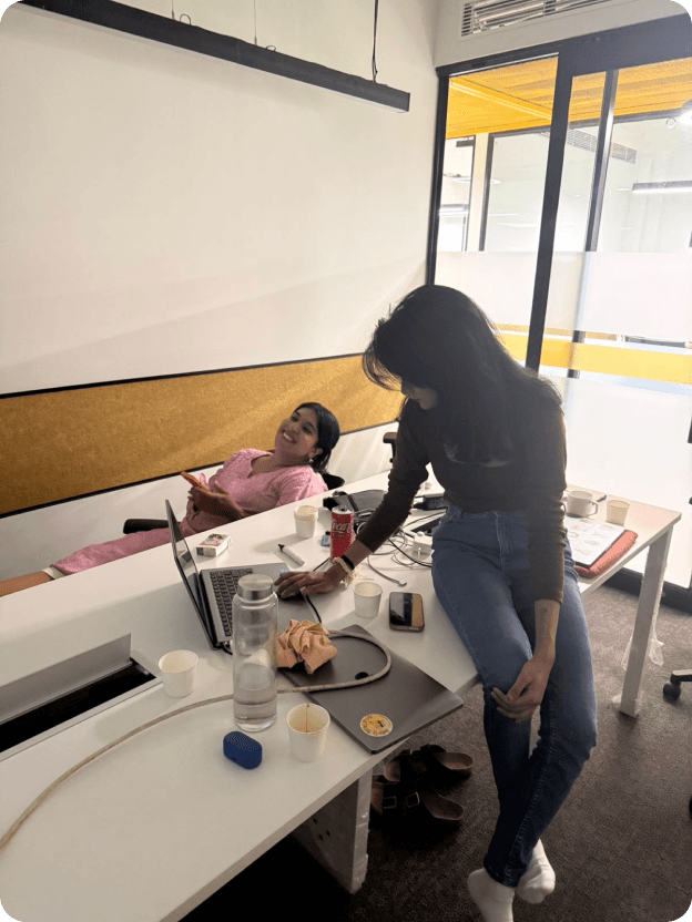 VisibilityStack teammates working together in an office meeting room